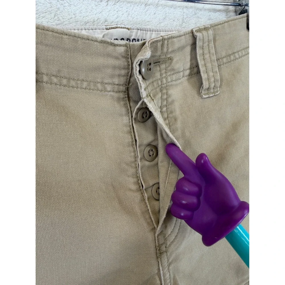 Vintage Abercrombie & Fitch Khaki Utility Shorts Size 4 Button Fly Cinch Sides